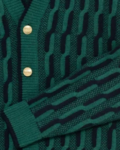 Le Cardigan Torsades Bicolore
