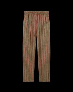 Le Pantalon Rayure Fleuries