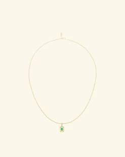 Le Pendentif Emeraude Tressé